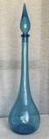 Large Empoli bottle (66cm) vintage 1960 blue tinted glass Murano carafe