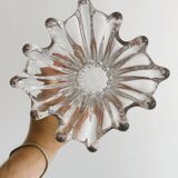 Vintage transparent white glass vase