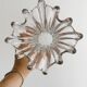 Vase vintage en verre blanc transparent