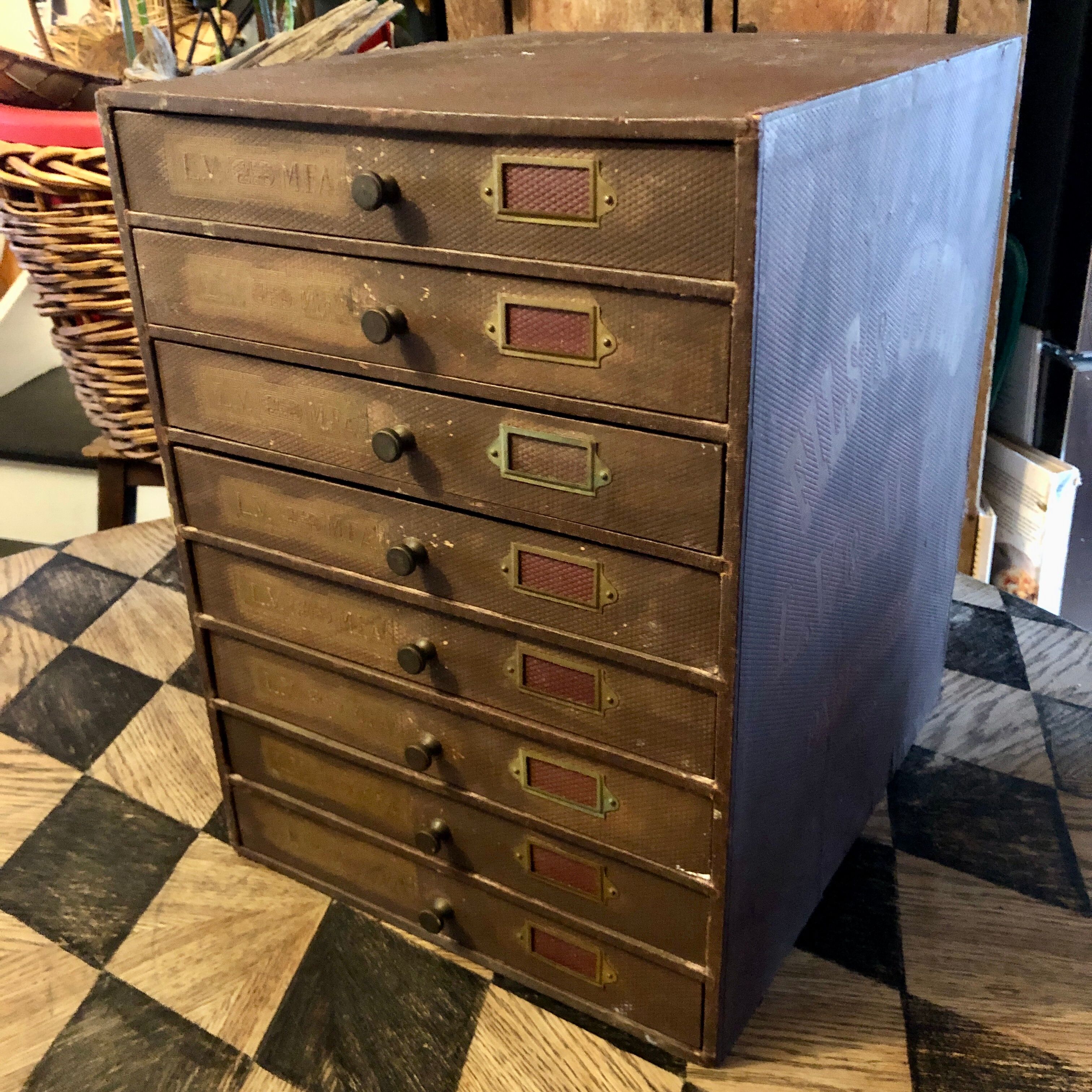 Haberdashery cabinet 8 drawers l.v. and m.f.a paris-lille