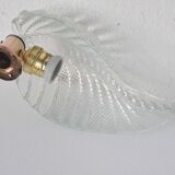 Wall light Trasparent Jewel Murano Glass Leave by Barovier e Toso, 1950s