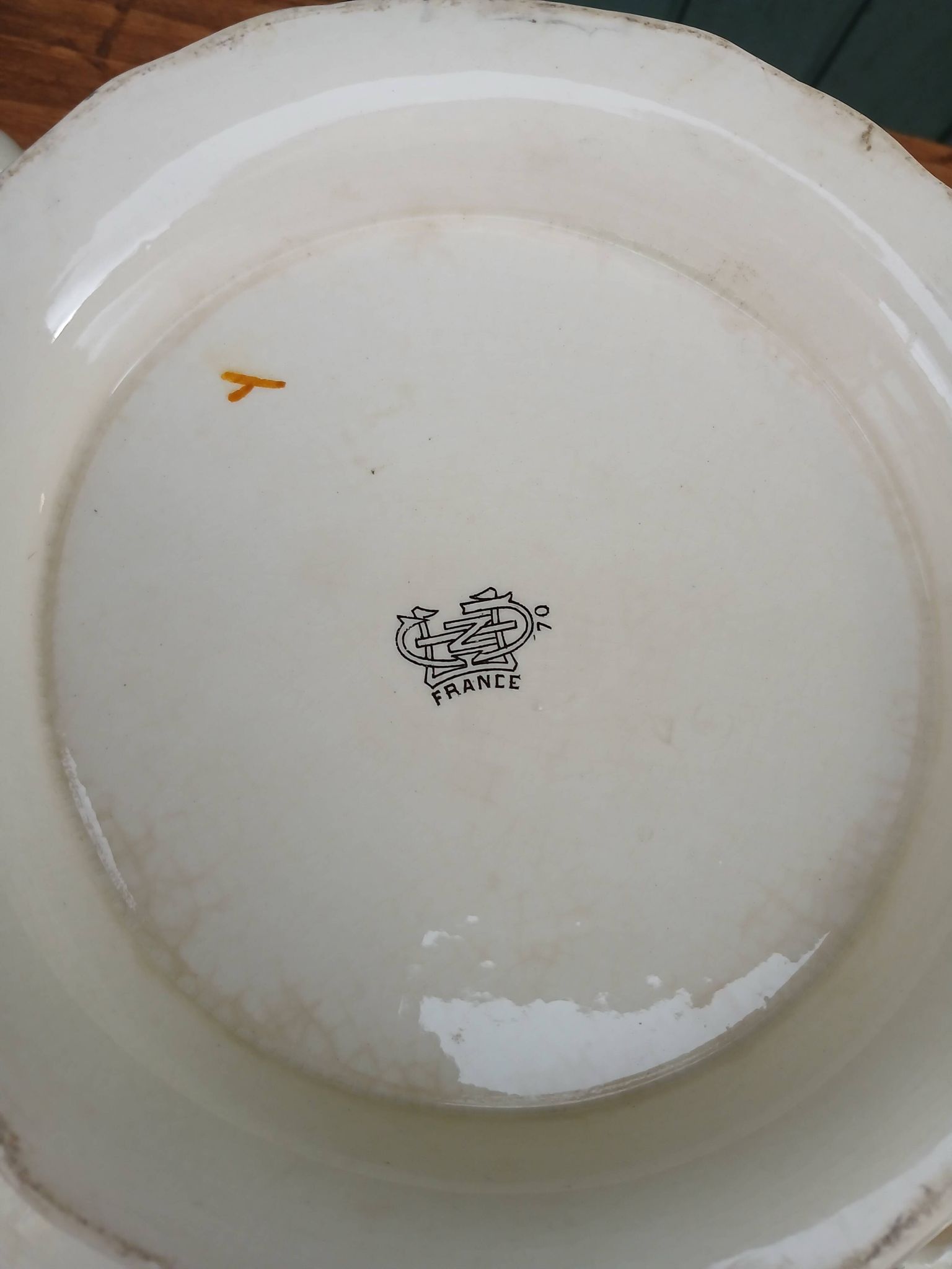 Large antique soup tureen Gien