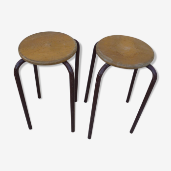 Pair of school stools, 1970s