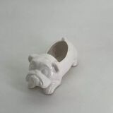 Ceramic dog-shaped planter