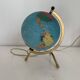Globe vintage 1970 terrestre Taride tripode doré verre mappemonde - 23 cm