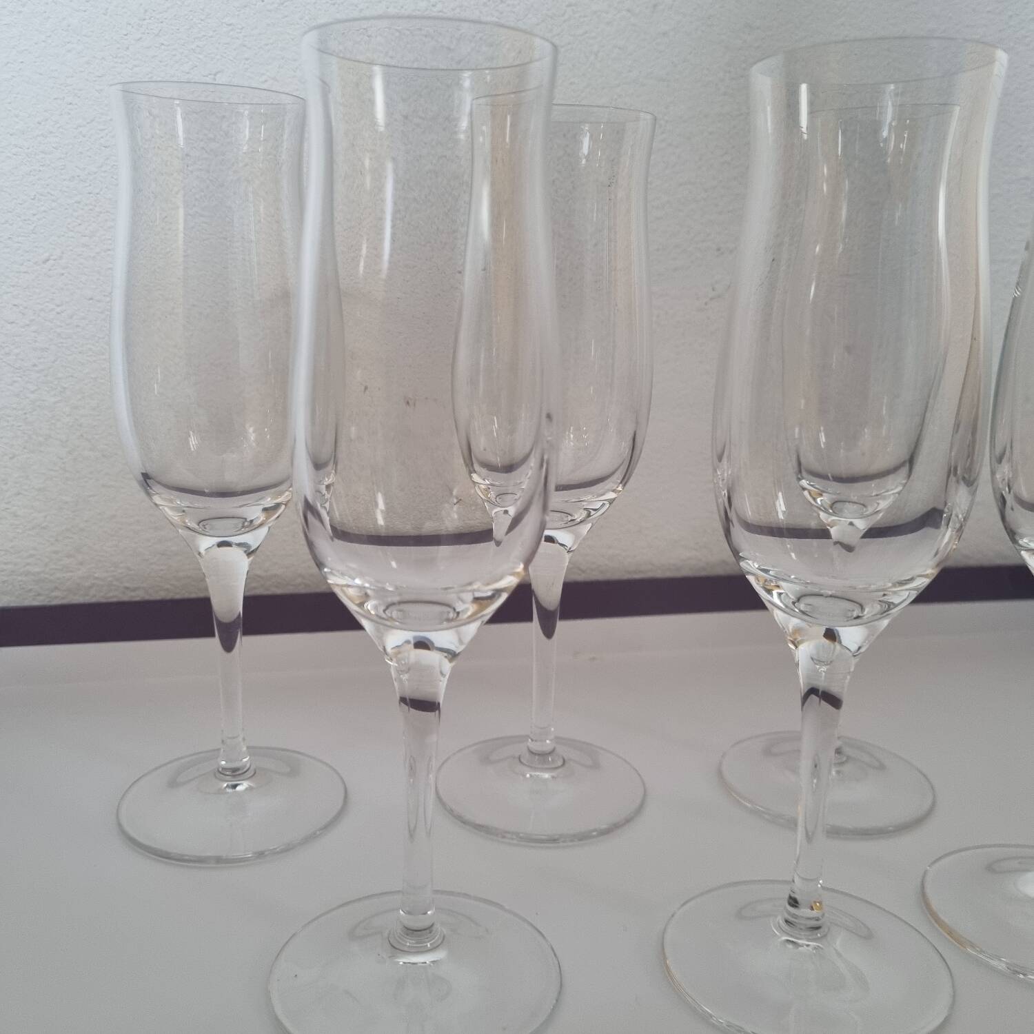 6 St Louis crystal flutes