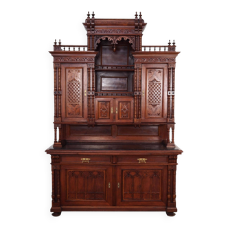 Eclectic oak cupboard, German design, inter-war period, production: Germany