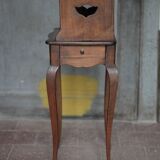 Bedside table, nightstand wood, accent furniture, antique furniture.