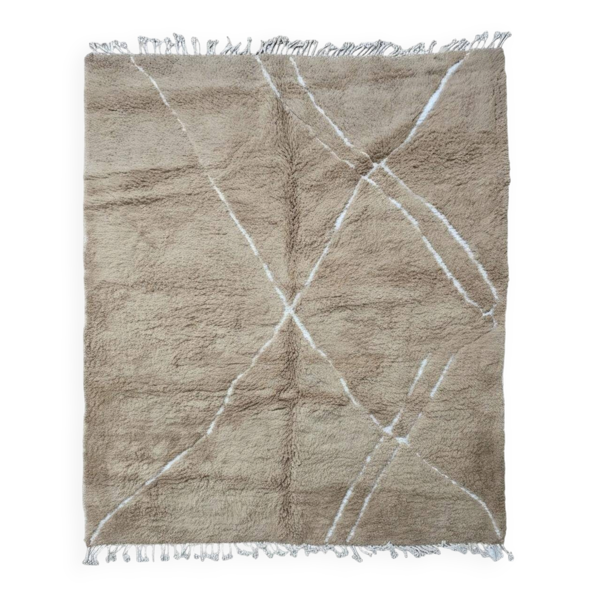 Contemporary Beige Rug - 297 x 253 cm