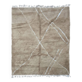Contemporary Beige Rug - 297 x 253 cm