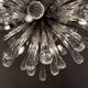 Venetian chandelier "Sputnik" adorned with Murano glass drops, around 1990.