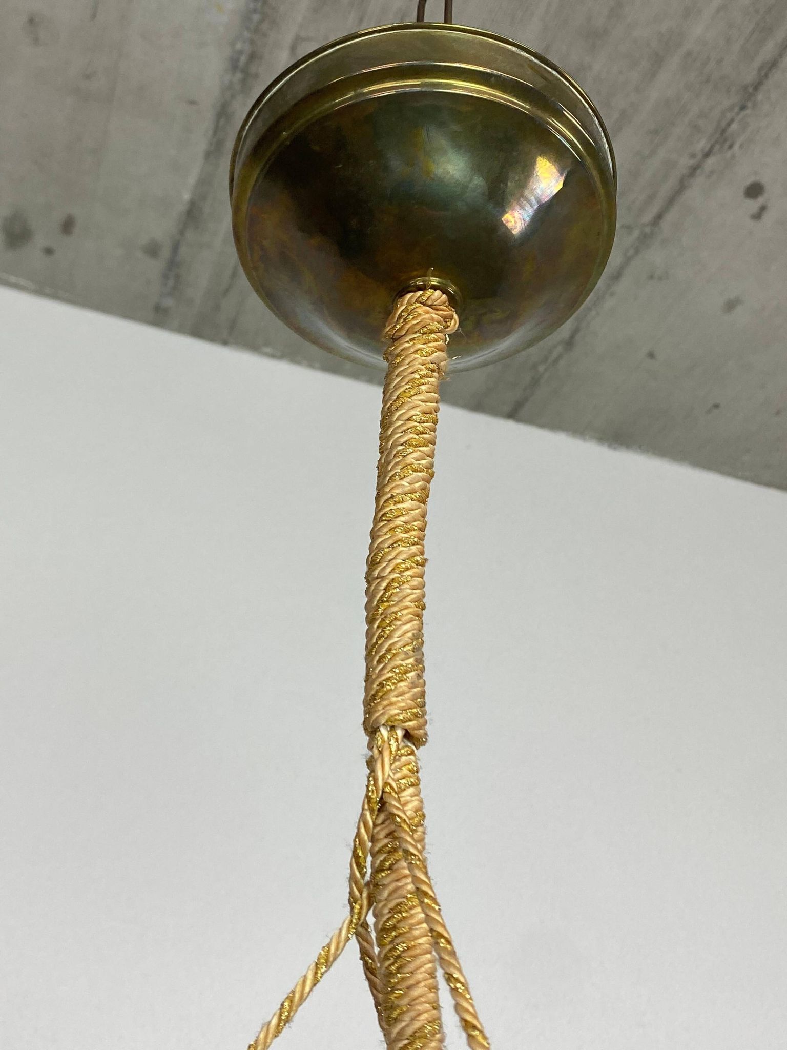 Lampe en verre peinte à la main Art Nouveau