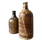 Pair of ceramic bottles Alain Rech, vintage 60s/70s