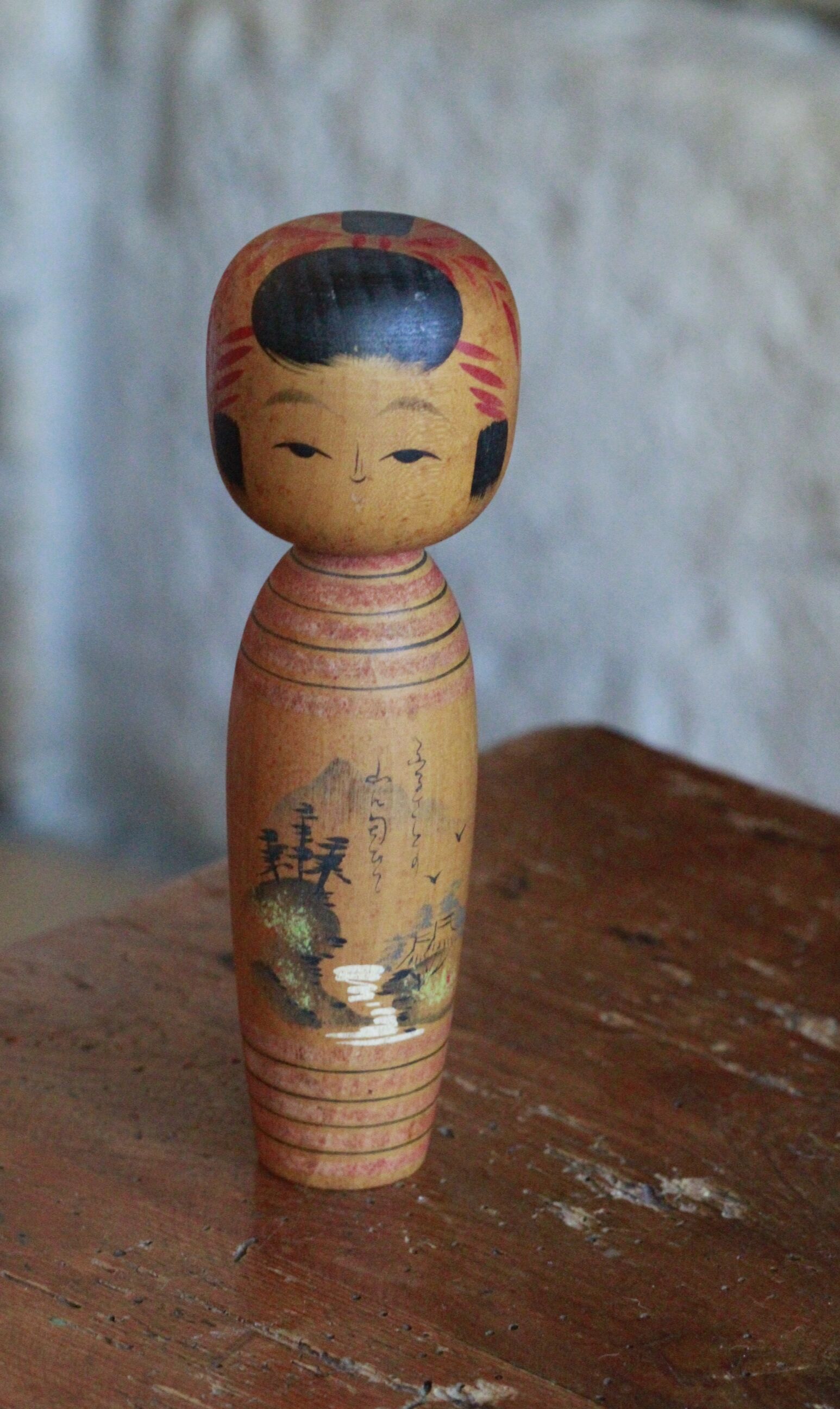 Old wooden kokeshi