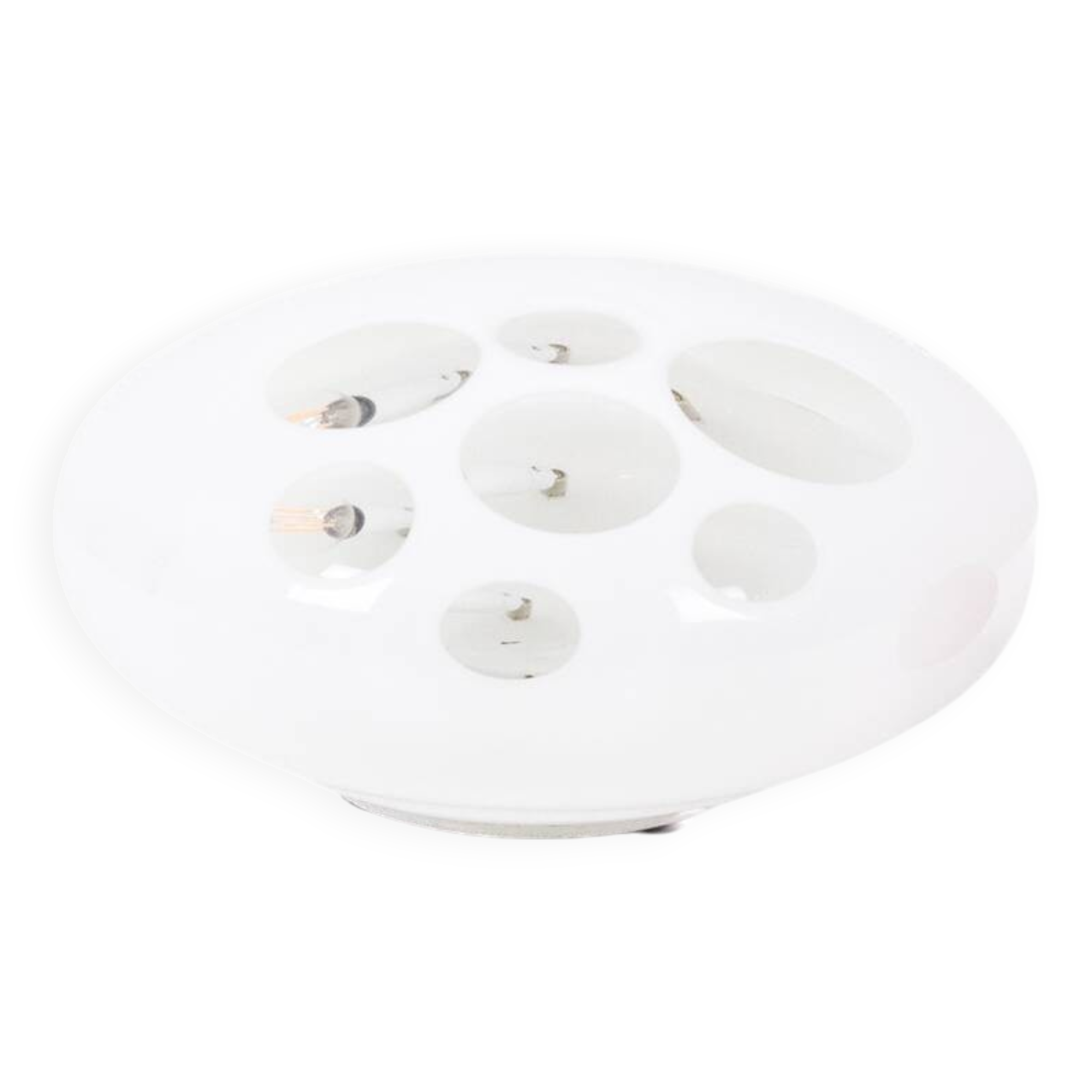 Mazzega. Murano cut glass lamp. Circa 1970.