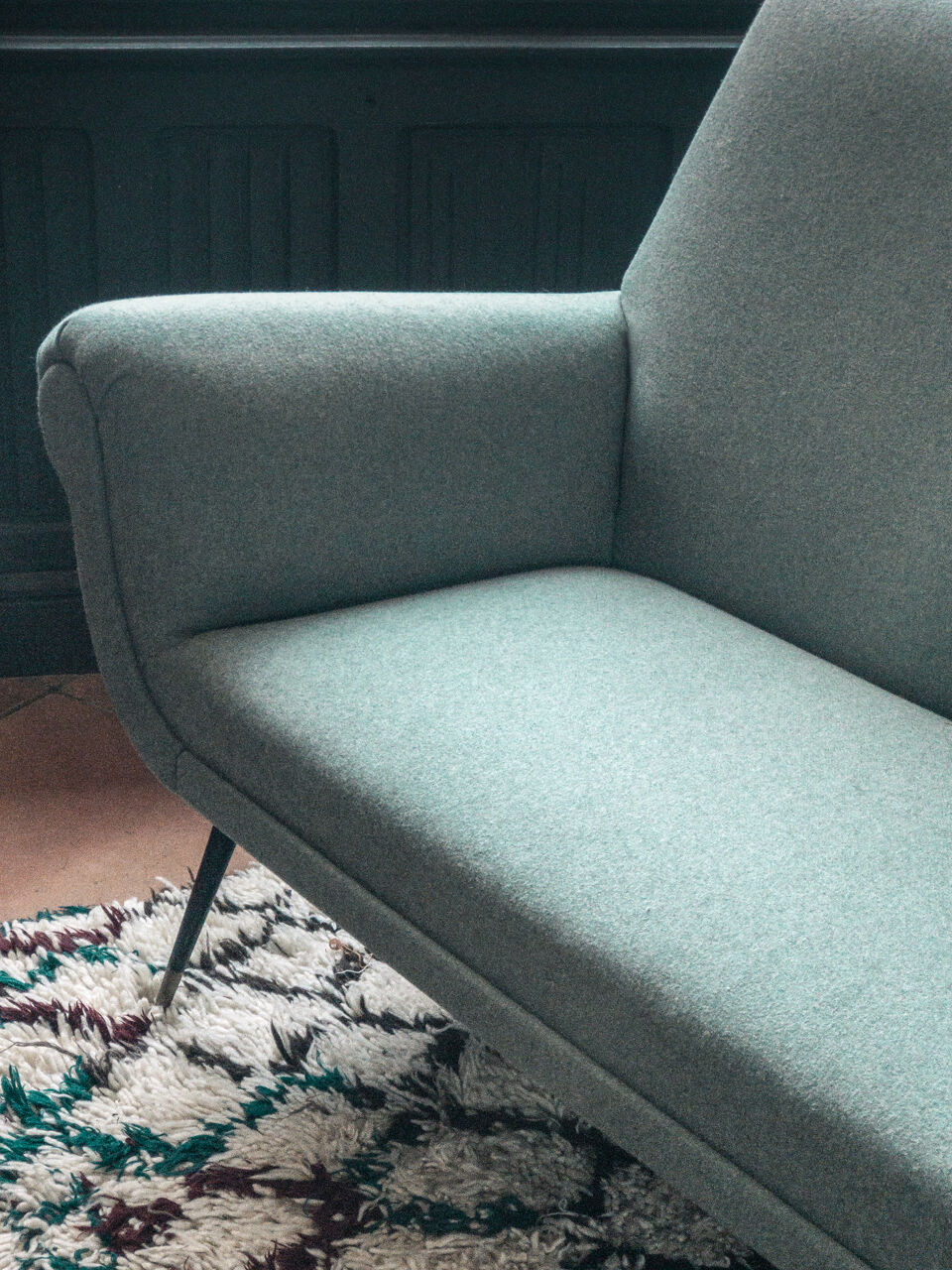 Sofa Sofa 1950's Gigi Radice to Minotti blue/green celadon