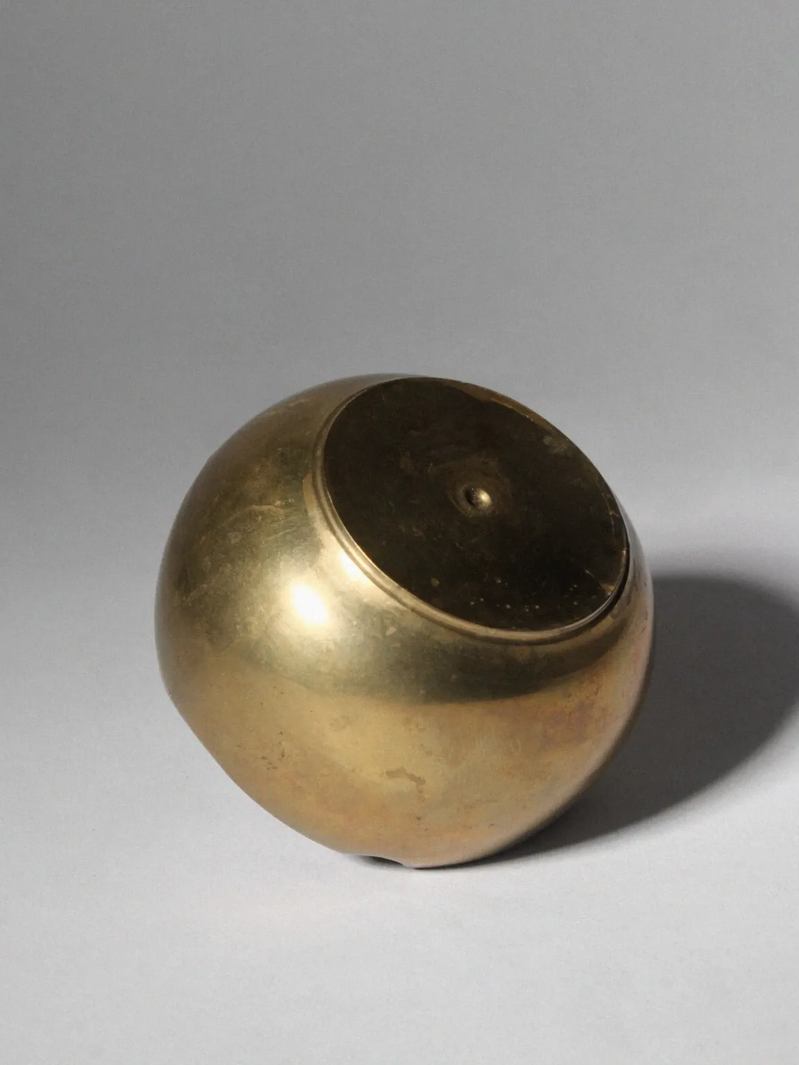 Modernist Spherical Brass Ashtray