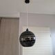 Suspension boule vintage noire et blanche