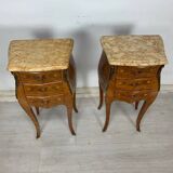 Pair of marble bedside tables