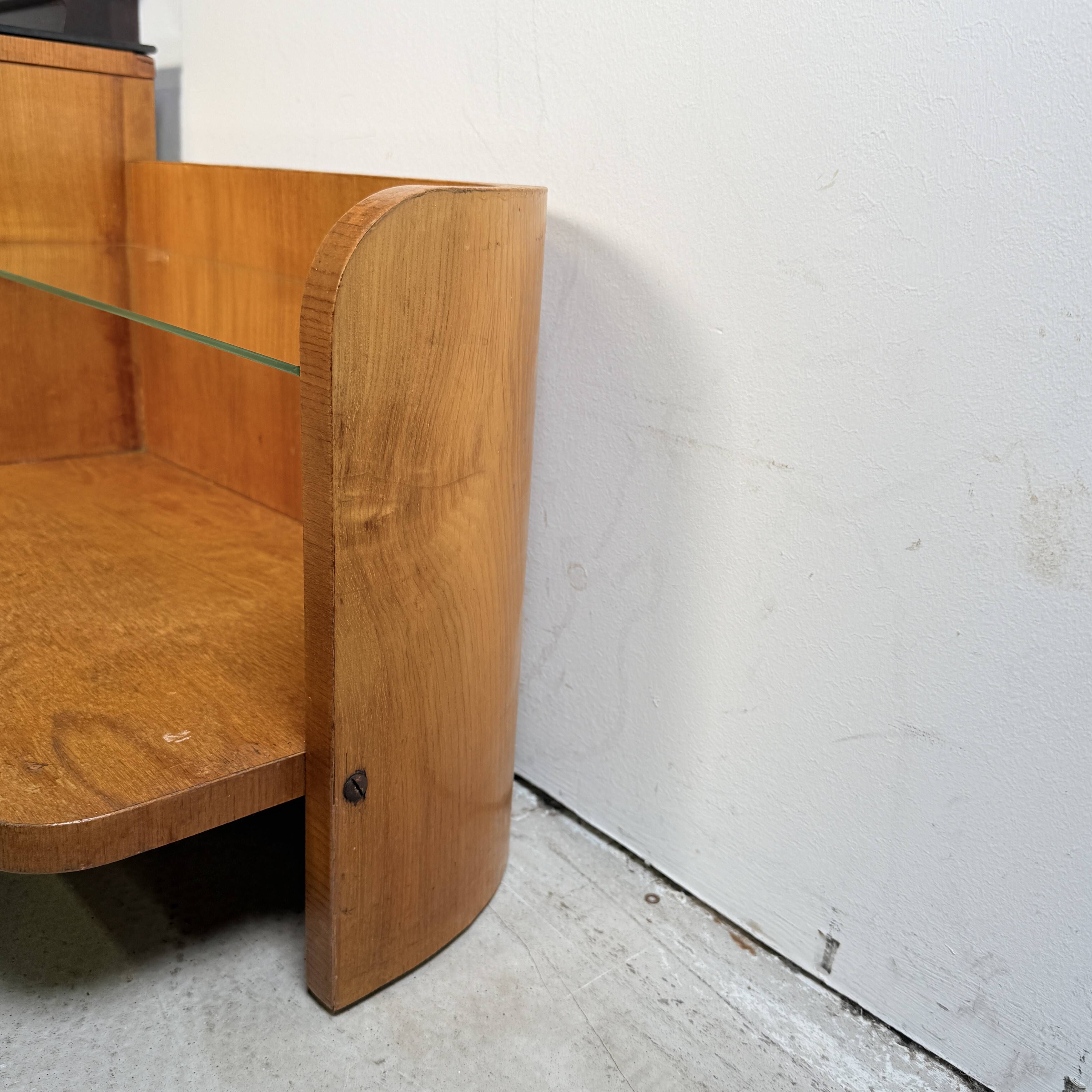 Vintage UP Závody Burl Walnut Dressing Table by Jindřich Halabala, 1957