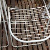 Trio of folding metal chairs