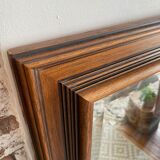 Vintage beveled wooden mirror 120x92