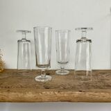 6 vintage Luminarc flutes