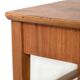 Scandinavian bedside table with slatted shelf