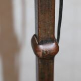 Brutalist cast iron tripod floor lamp