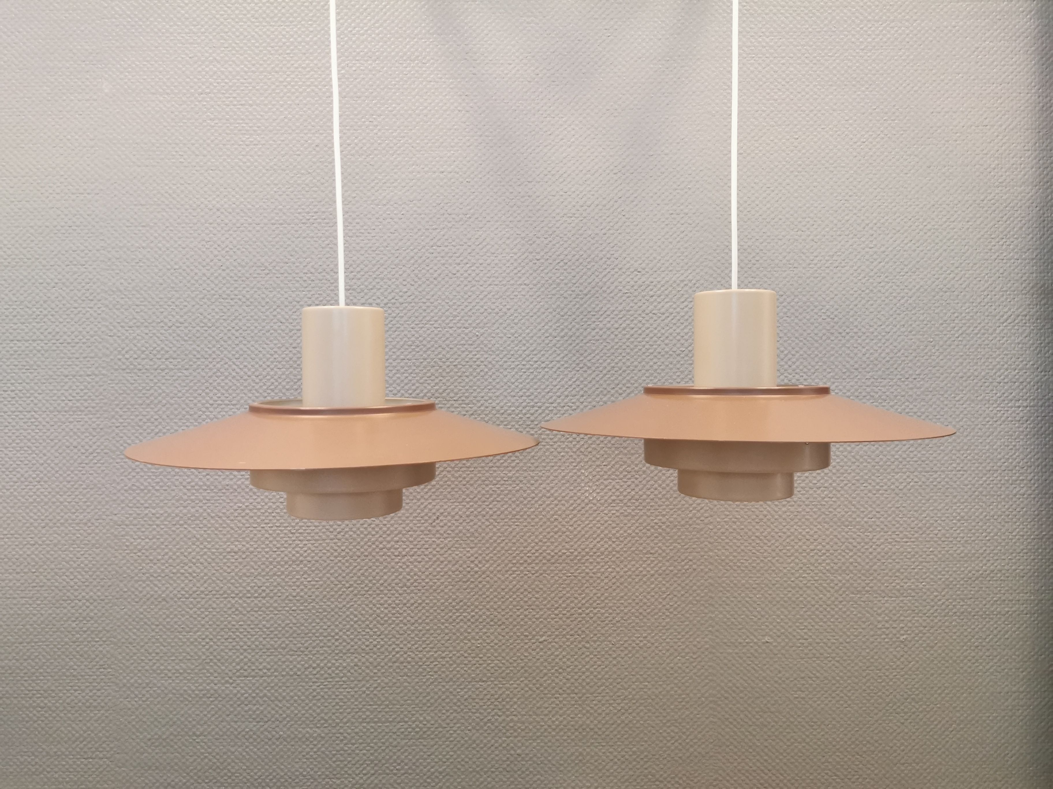 Hanging lamps, model Falcon, designed by Andreas Hansen in 1968 for Fog & Mørup Denmark.