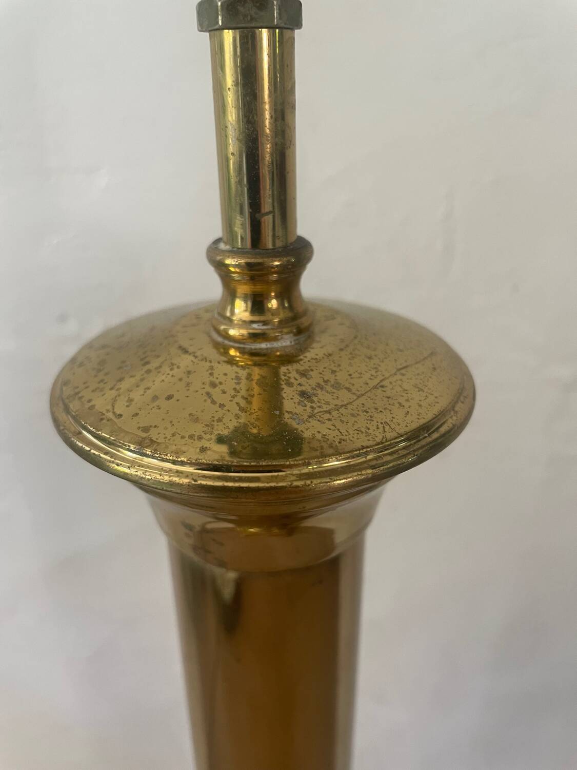 40cm vintage brass column lamp