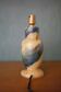 Vintage glass paste lamp, yellow/blue glass paste lamp base, table lamp, bedside lamp,