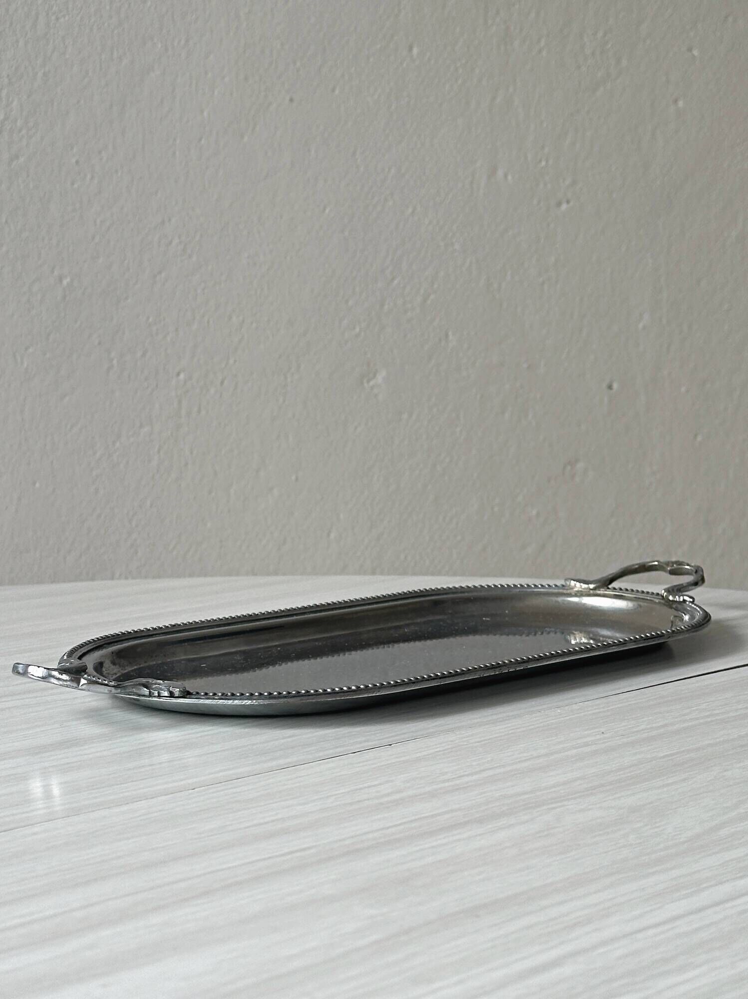 Small antique silver-plated tray –