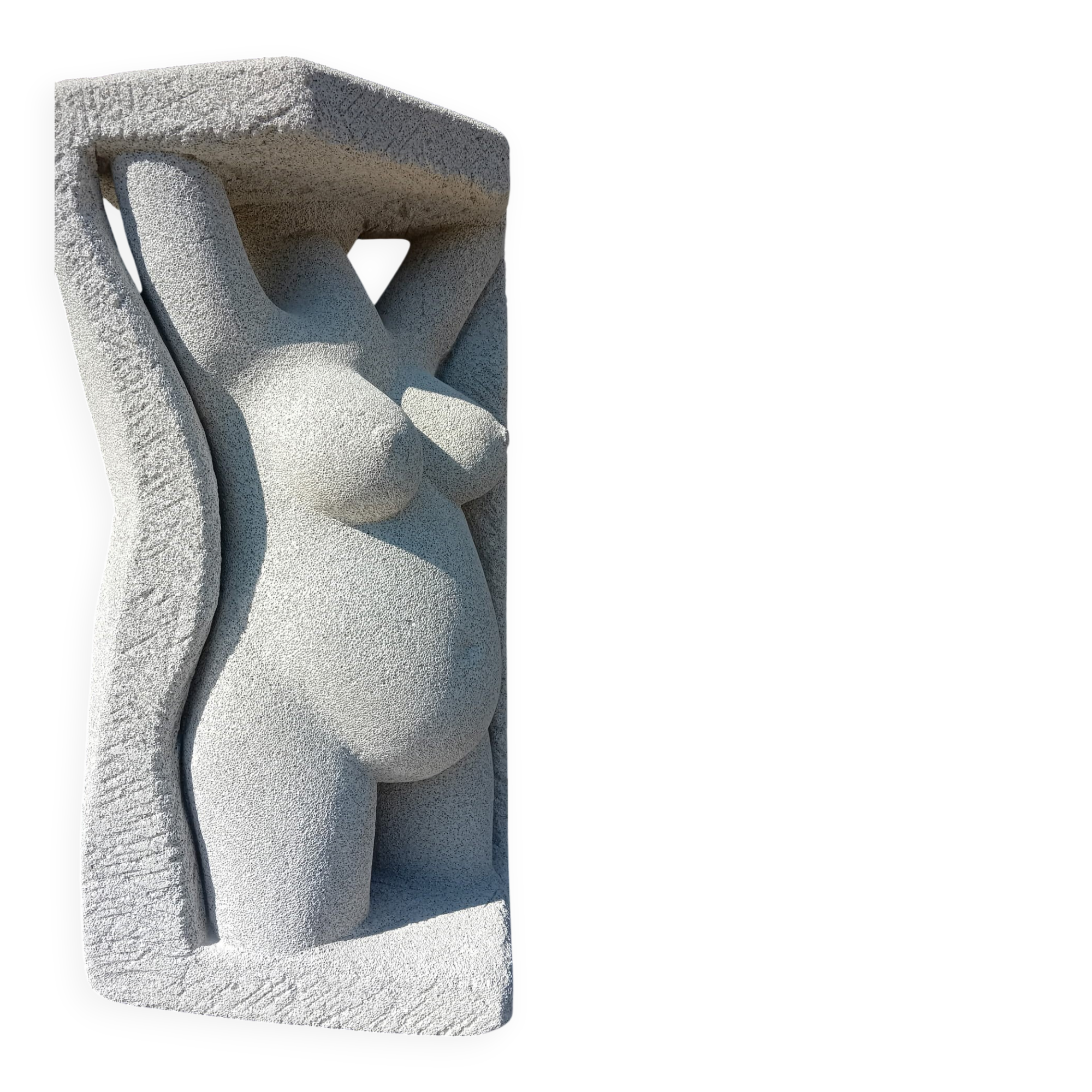 Totem Sculpture "Maternity" in cellular concrete - 2020s