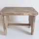Rustic Weathered Wood Farm Stool/ Accent Table, Spain,  Early 20th-C