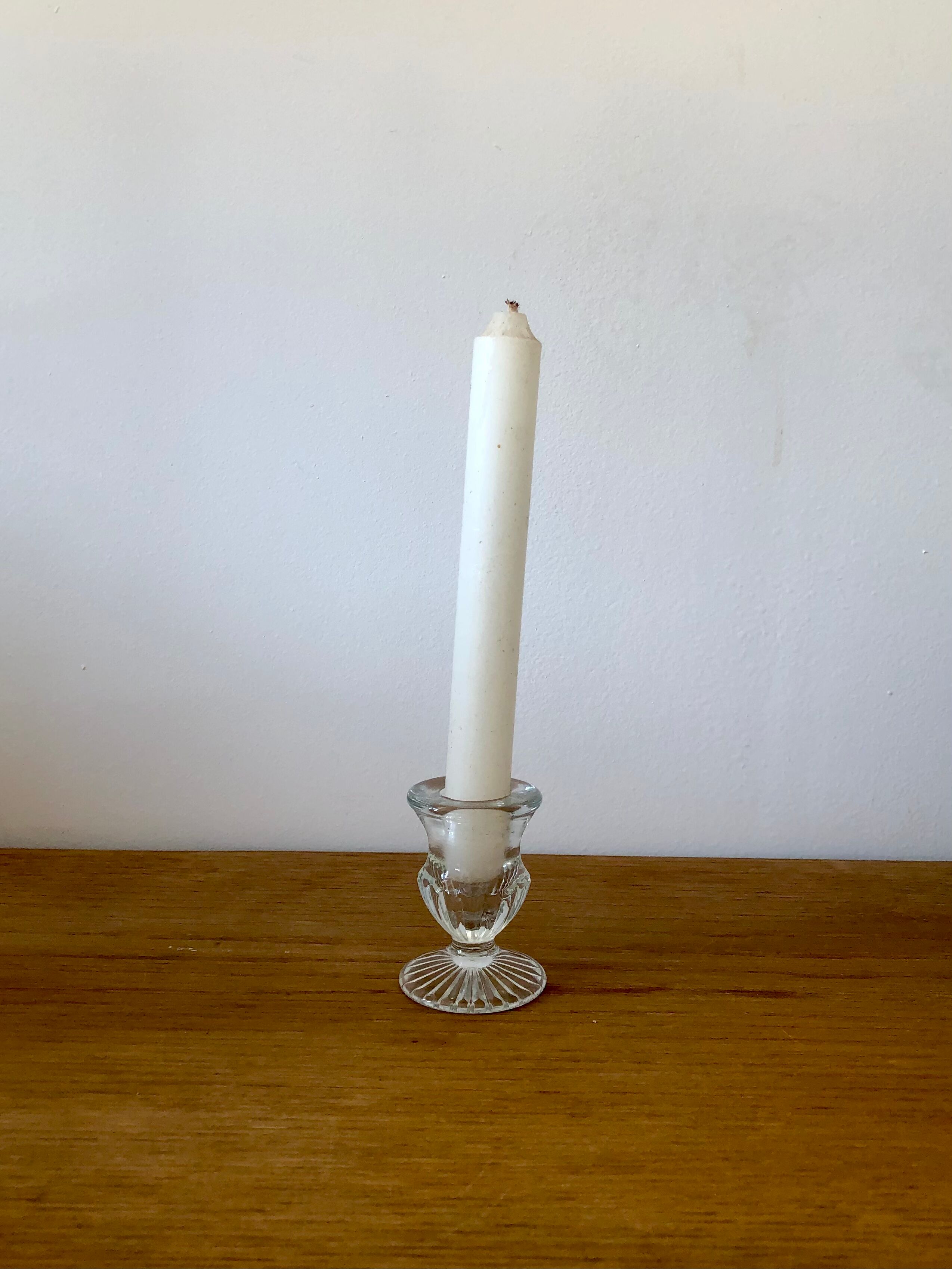 Glass candle holder
