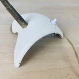 Pair of metal and brass lamps 50s Jean Boris Lacroix