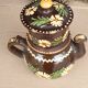 Alsatian glazed terracotta coffee pot