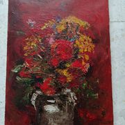 Hst still life bouquet flower in vase by willy jager 1960 germany 1960