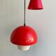 Scandinavian red & white vintage plastic hanging lamp