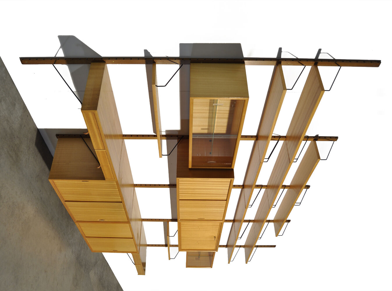 Oak modular wall unit by Poul Cadovius for Cado, 1960s