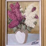 Still life painting Swedish mid century