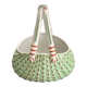 Vintage Mid 20th Century Limoges ULM Porcelain Basket with Handle