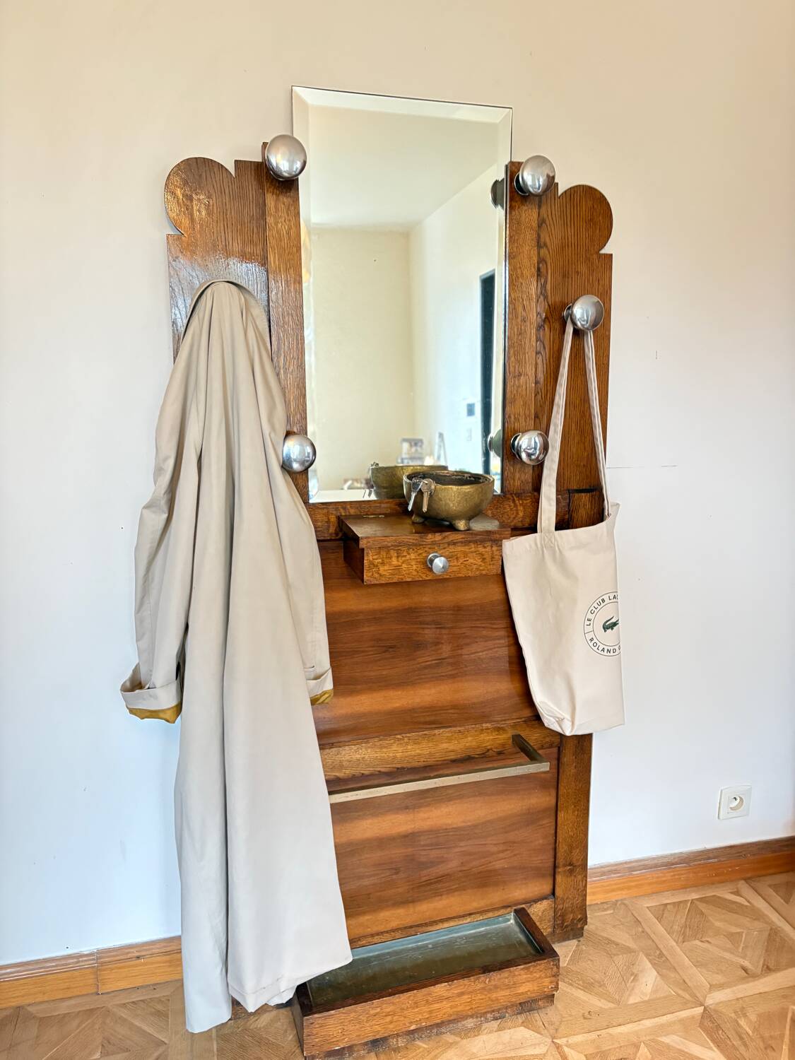 50s cloakroom coat rack