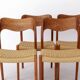4 Niels Otto Moller Chairs, Model 71, Teak, 1950s, Danish
