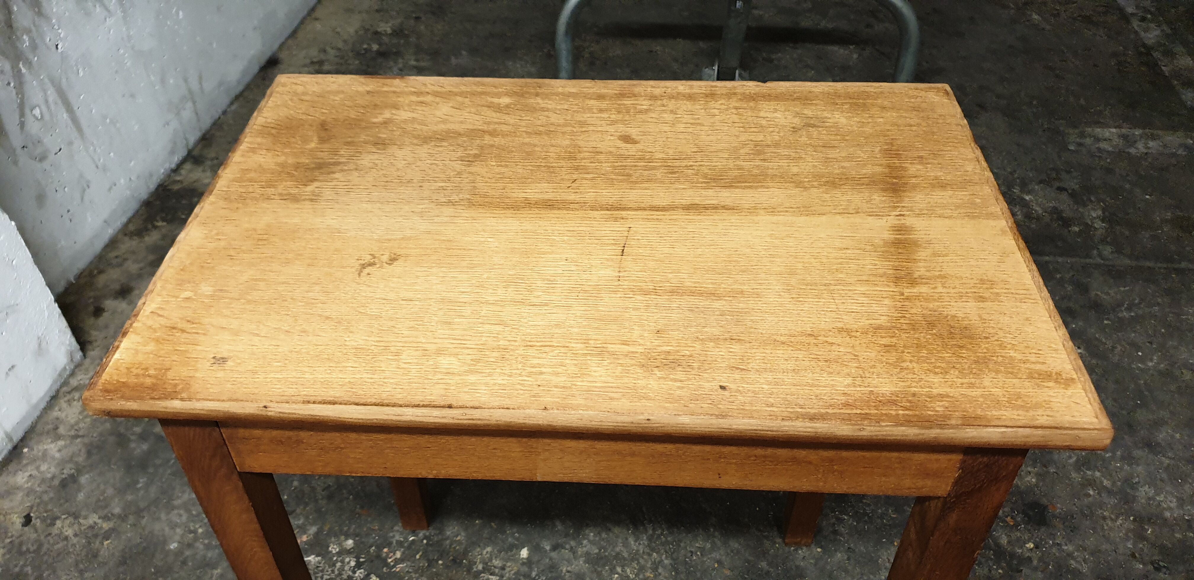 Solid oak bedroom table