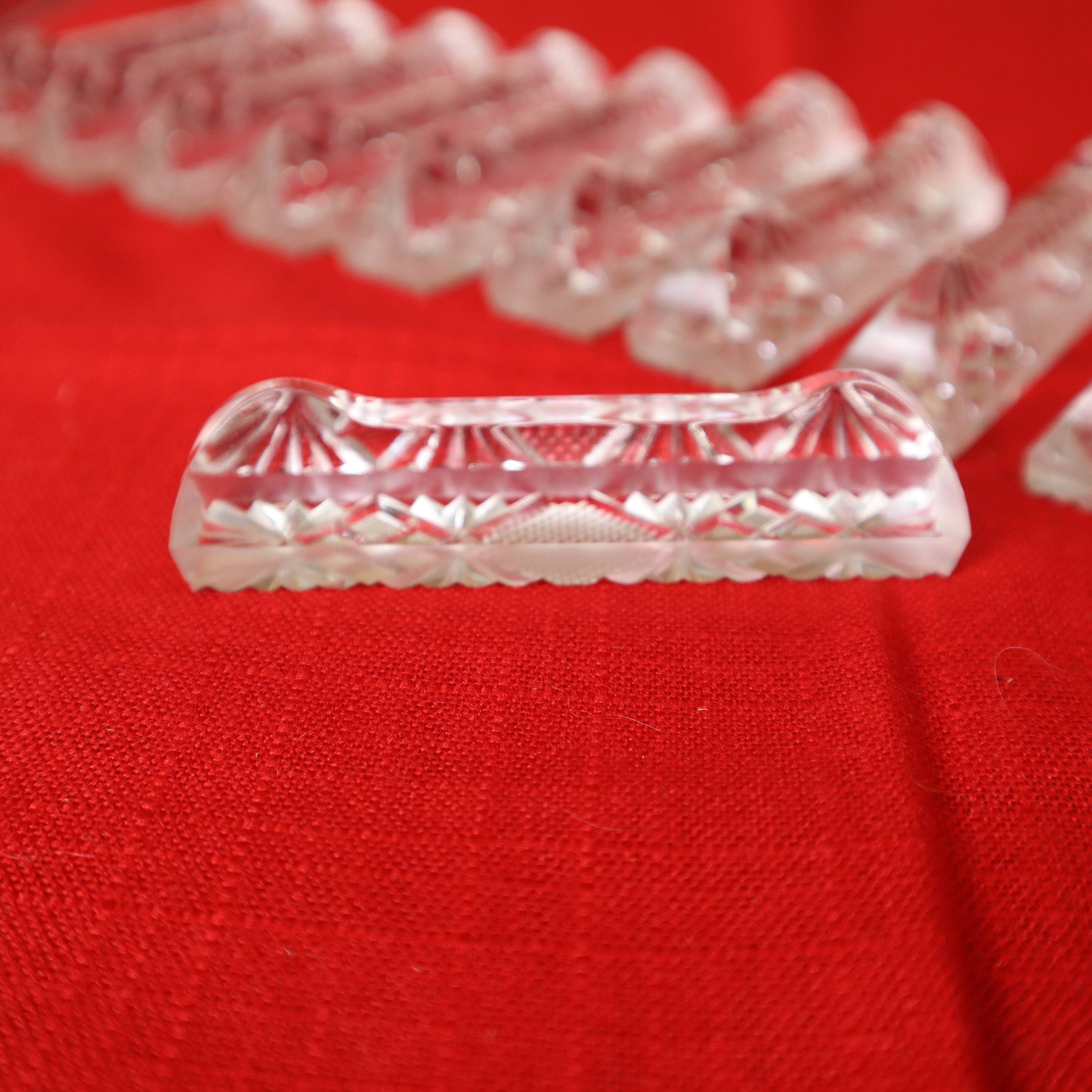 12 Vintage Crystal Knife Holders Made in Western Germany