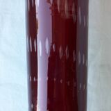 Red glass vase