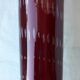 Red glass vase