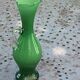Vase in green opaline and vintage blown glass